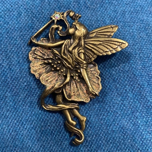 JJ Jewelry - Jonette‎ Jewelry (JJ) Vintage Fairy Pin/Brooch Glitter Enamel 1980’s
